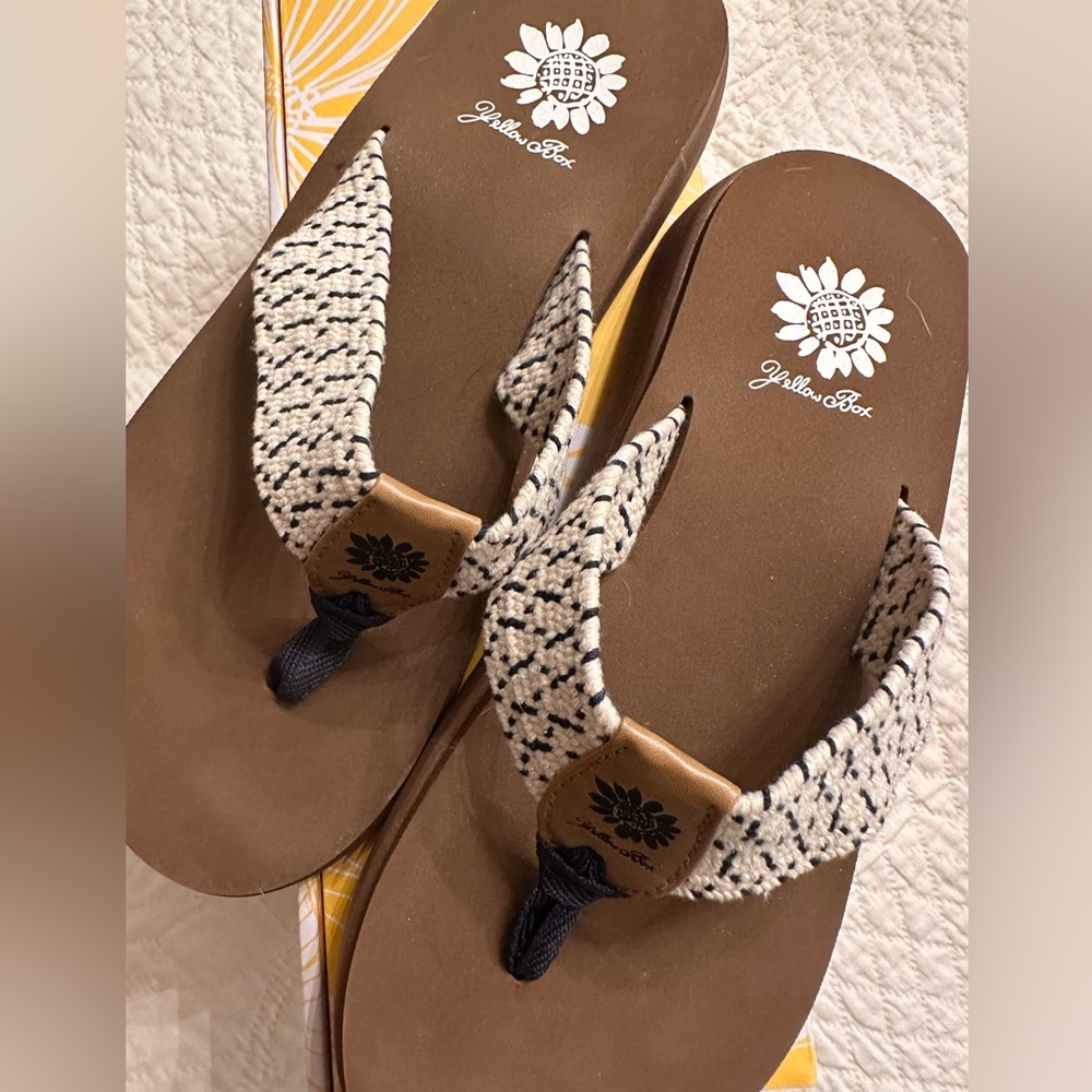 Yellow Box Flip Flops
